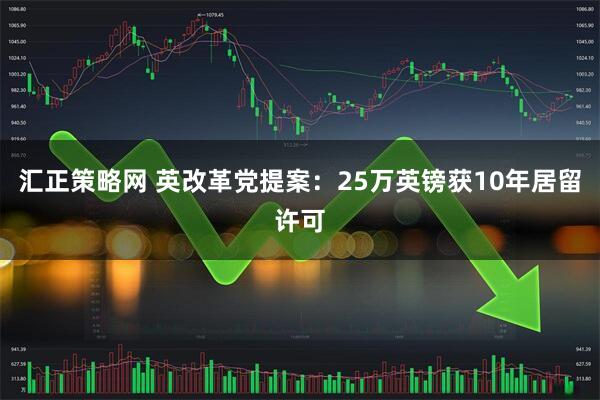 汇正策略网 英改革党提案：25万英镑获10年居留许可