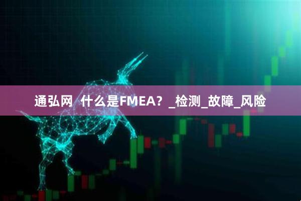 通弘网  什么是FMEA？_检测_故障_风险